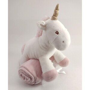 Baby Gund Plush & Blanket Gift Set Pink & White Unicorn Stuffed Animal Toy